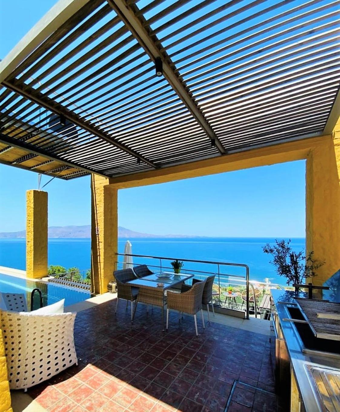 Beachfront Ravdoucha Epavlis Eleni Villa - Pool, Hot Tub, Gym, Sauna, Private Parking, Wifi Chania  Zewnętrze zdjęcie